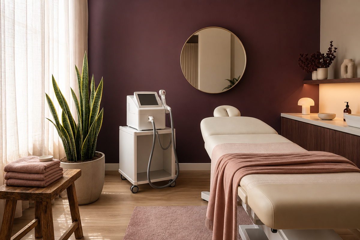 The Belle Beauty treatment room in Accra